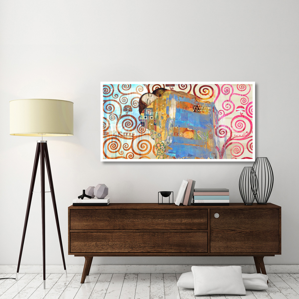 Klimt's Embrace 2.0-Paper Art-62&quotx32"