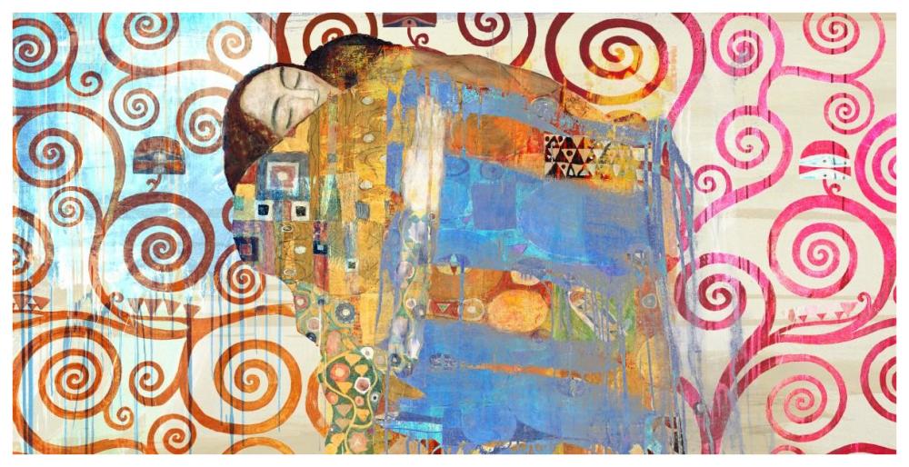 Klimt's Embrace 2.0-Paper Art-74"x38"