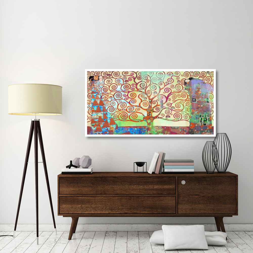 Klimt's Tree of Life 2.0-Paper Art-62&quotx32"