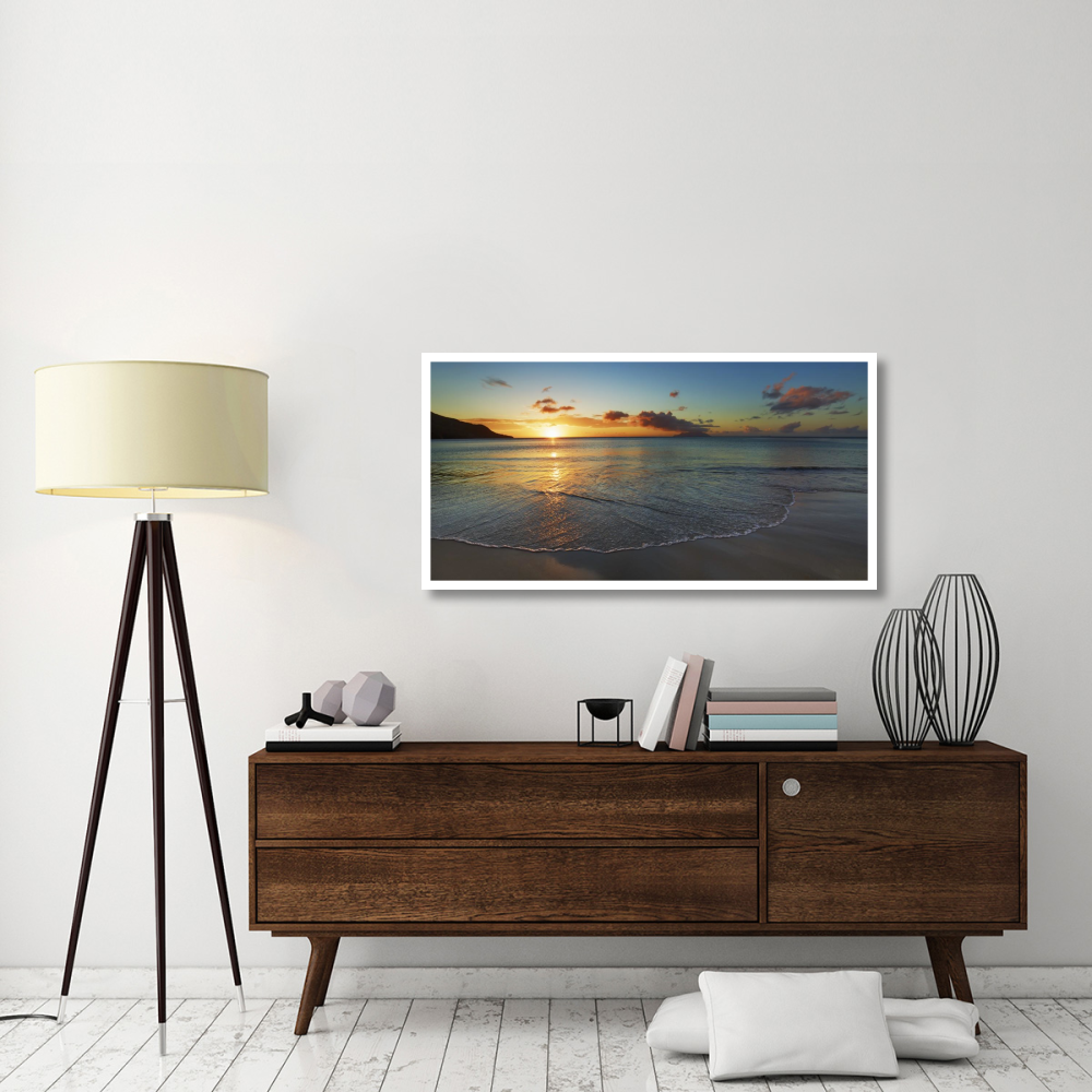 Baie Beau Vallon, Seychelles-Paper Art-50&quotx26"
