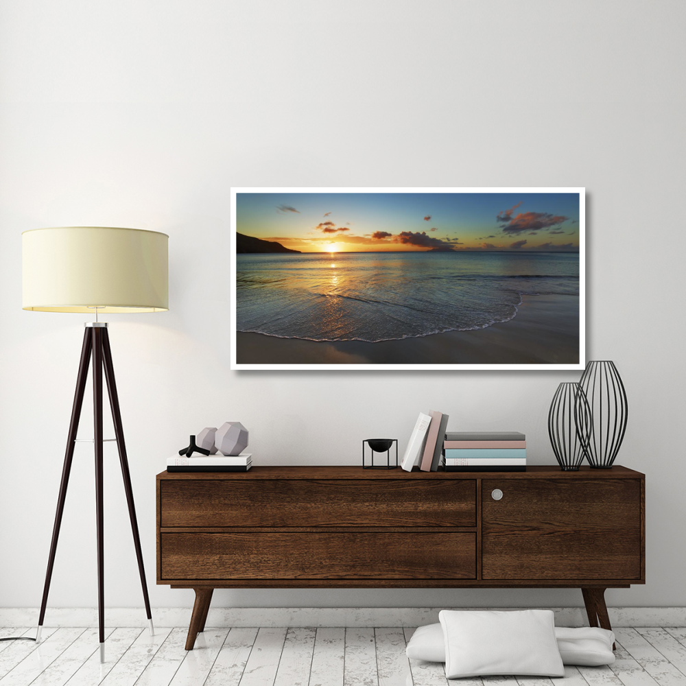Baie Beau Vallon, Seychelles-Paper Art-62&quotx32"