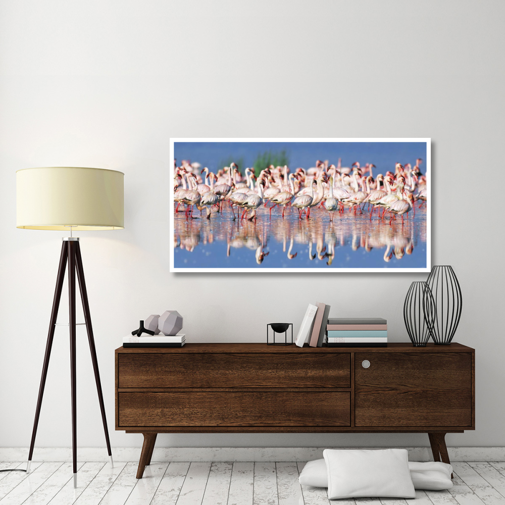 Lesser flamingo, Lake Nakuru, Kenya-Paper Art-62&quotx32"