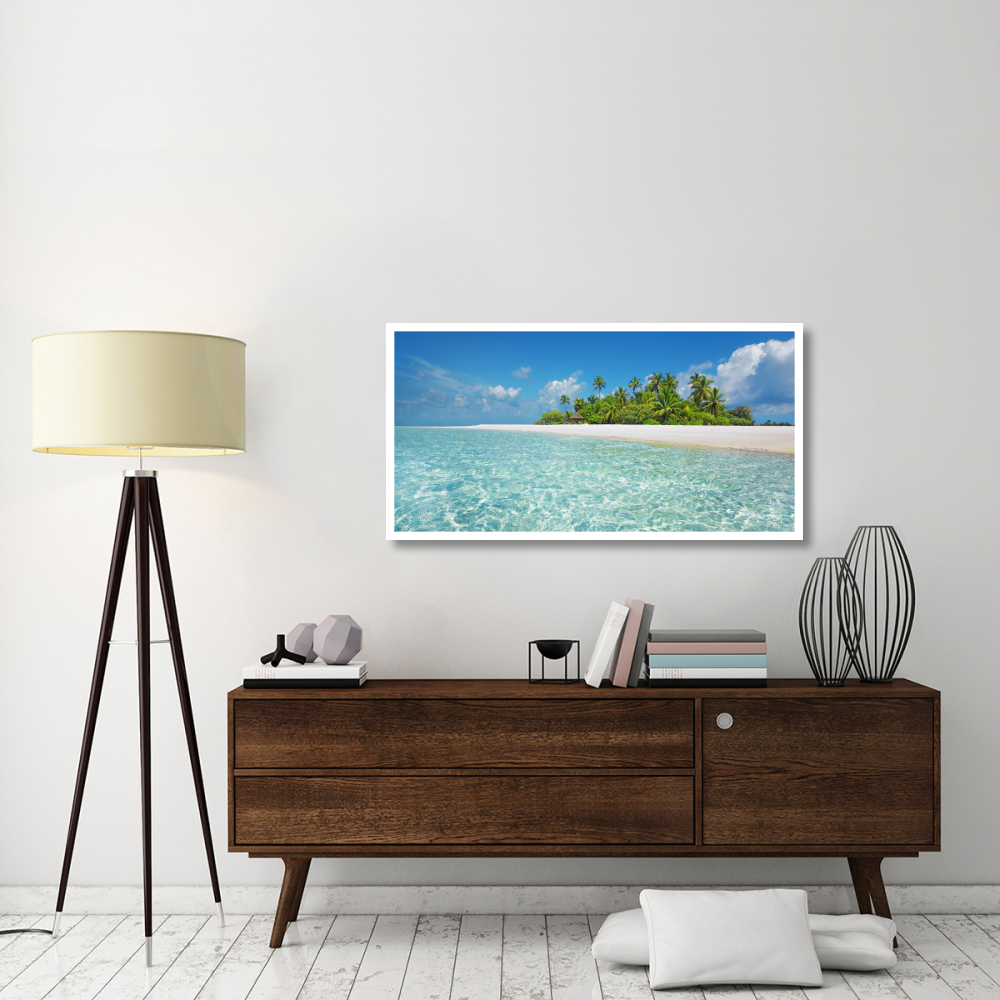 Palm island, Maldives-Paper Art-50&quotx26"