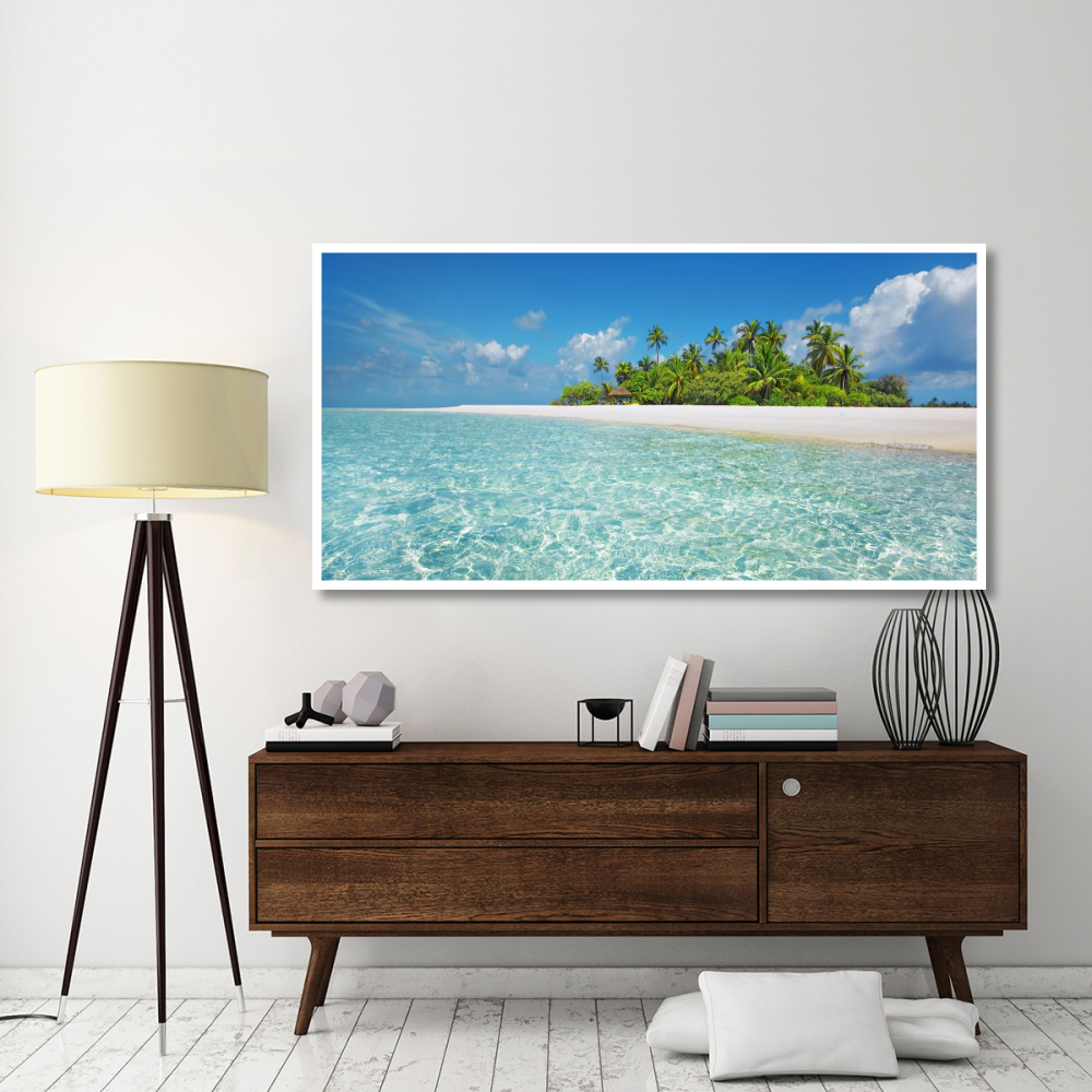 Palm island, Maldives-Paper Art-74&quotx38"