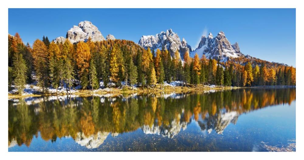 Lago Antorno and Misurina, Dolomites, Italy-Paper Art-38"x20"