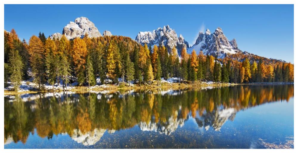 Lago Antorno and Misurina, Dolomites, Italy-Paper Art-74"x38"