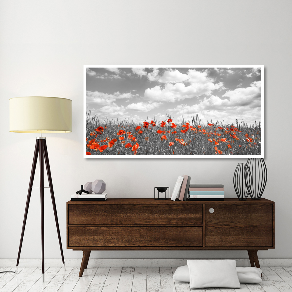 Poppies in corn field, Bavaria, Germany-Paper Art-74&quotx38"
