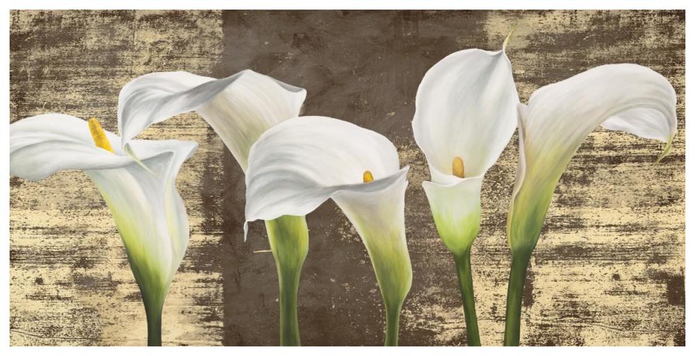 Callas on Gold (mocca variation)-Paper Art-74"x38"