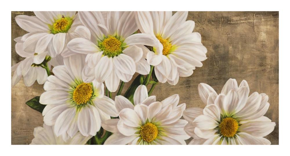 Daisies in the Moonlight-Paper Art-26"x14"