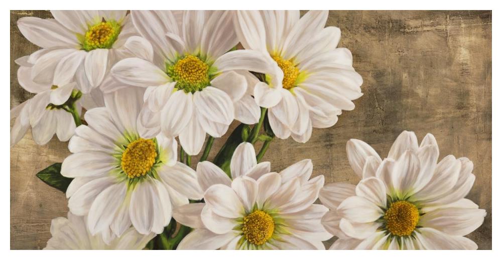 Daisies in the Moonlight-Paper Art-50"x26"