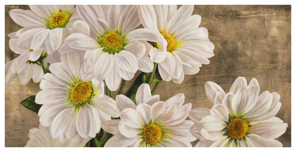 Daisies in the Moonlight-Paper Art-62"x32"