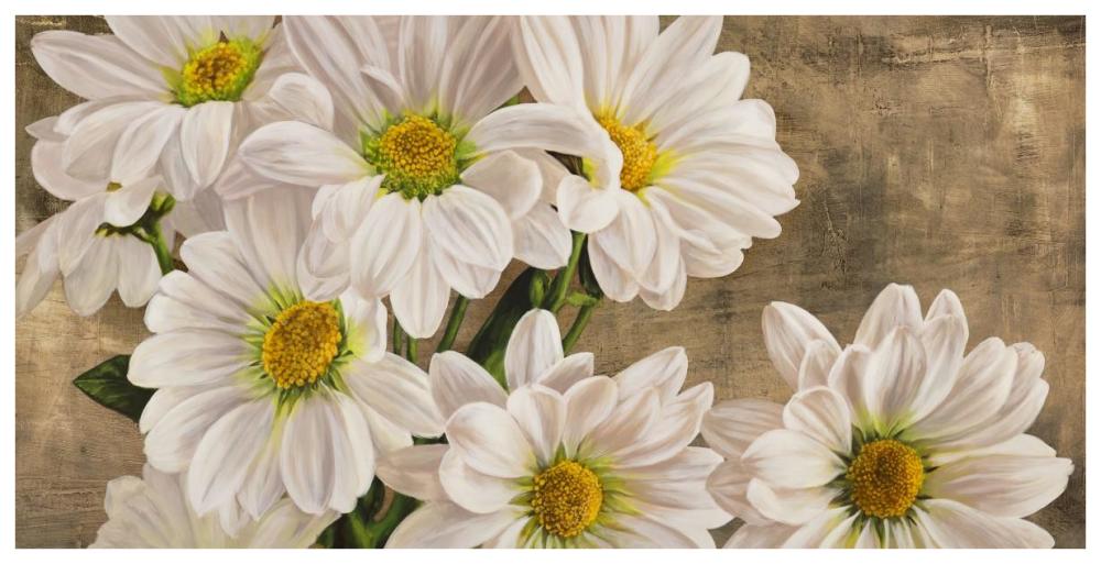 Daisies in the Moonlight-Paper Art-74"x38"