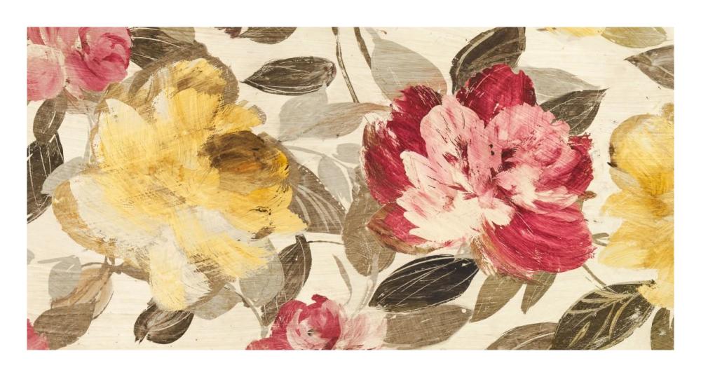 Velvet Flowers-Paper Art-26"x14"