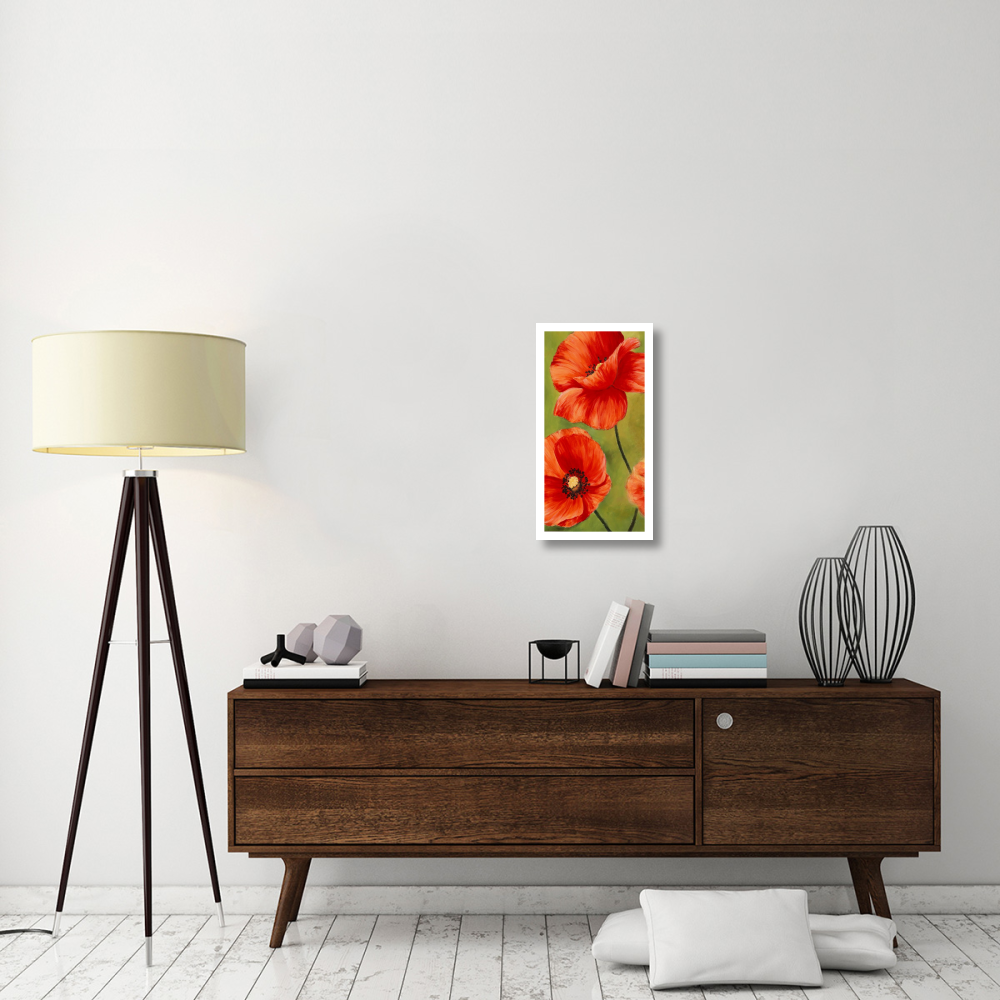 Poppies in the wind I-Paper Art-14&quotx26"