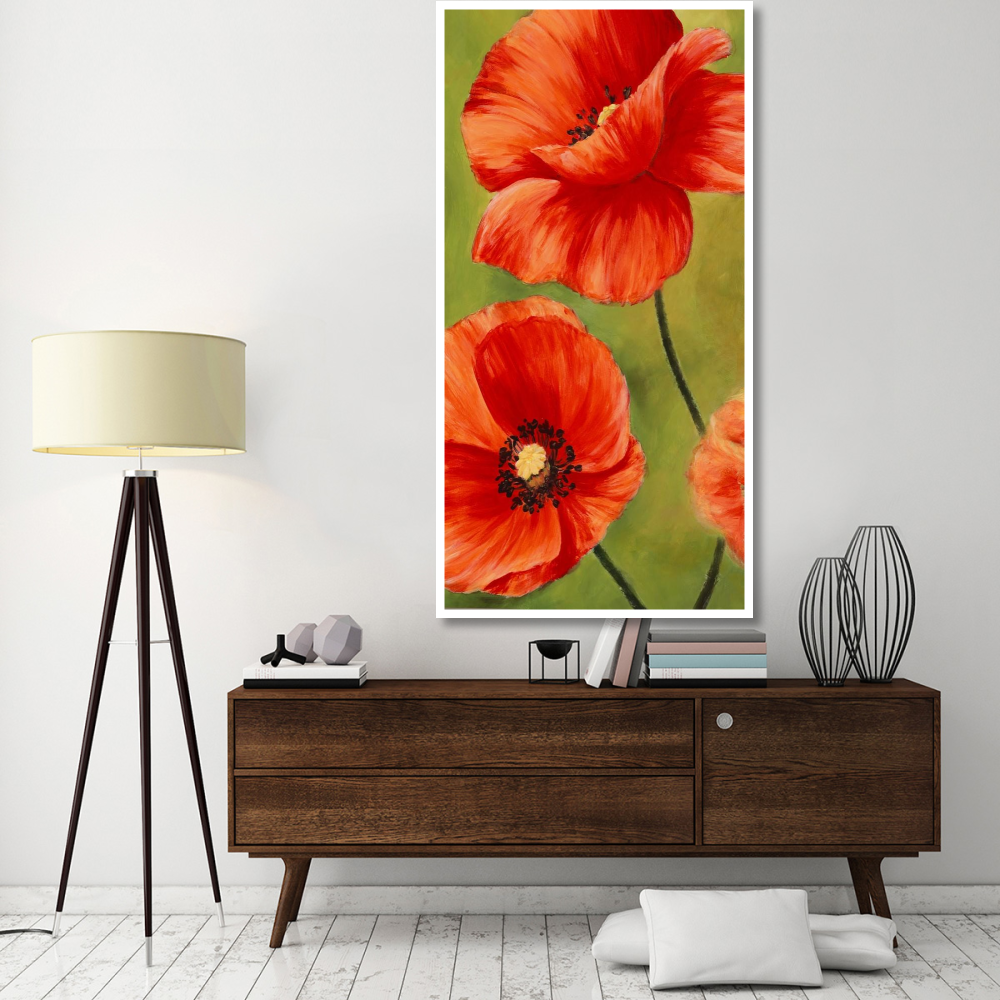 Poppies in the wind I-Paper Art-38&quotx74"