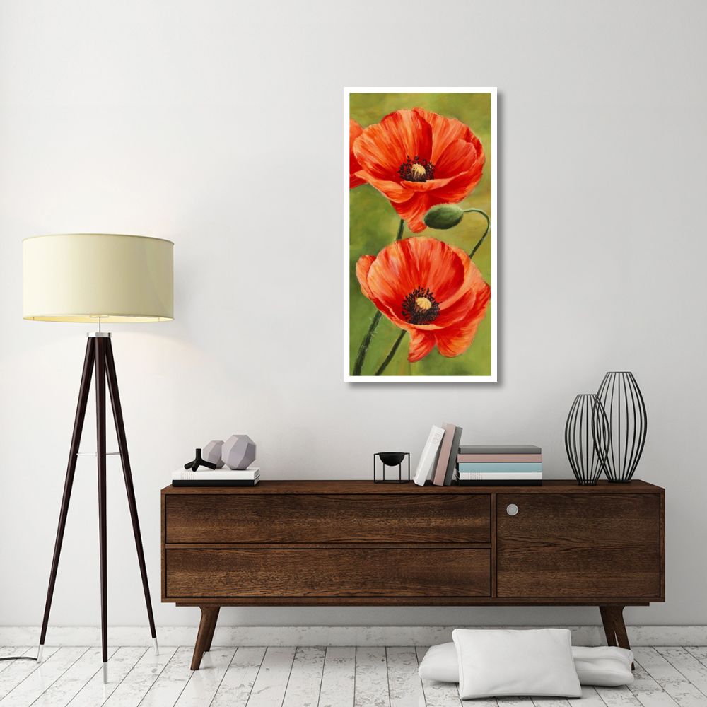 Poppies in the wind II-Paper Art-26&quotx50"