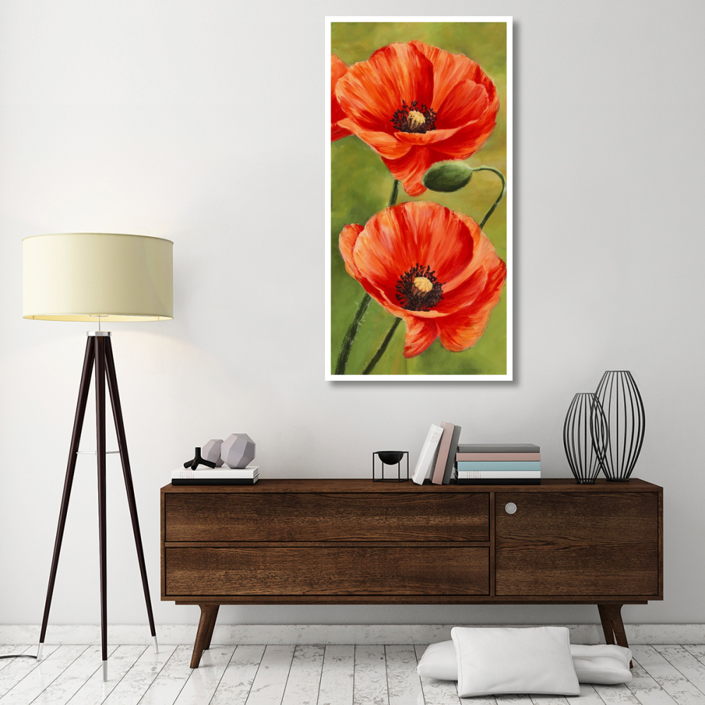 Poppies in the wind II-Paper Art-32&quotx62"