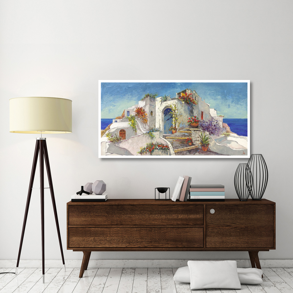 Casa nelle Cicladi-Paper Art-62&quotx32"