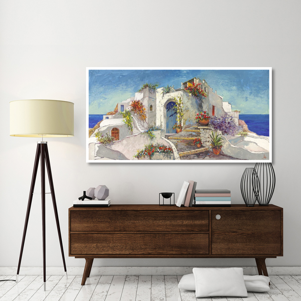 Casa nelle Cicladi-Paper Art-74&quotx38"