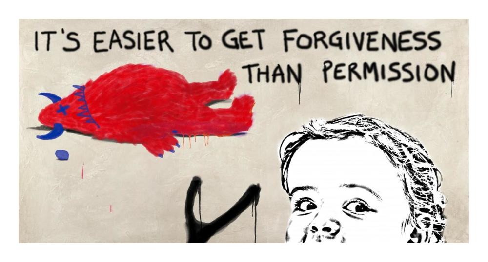 Forgiveness-Paper Art-26"x14"