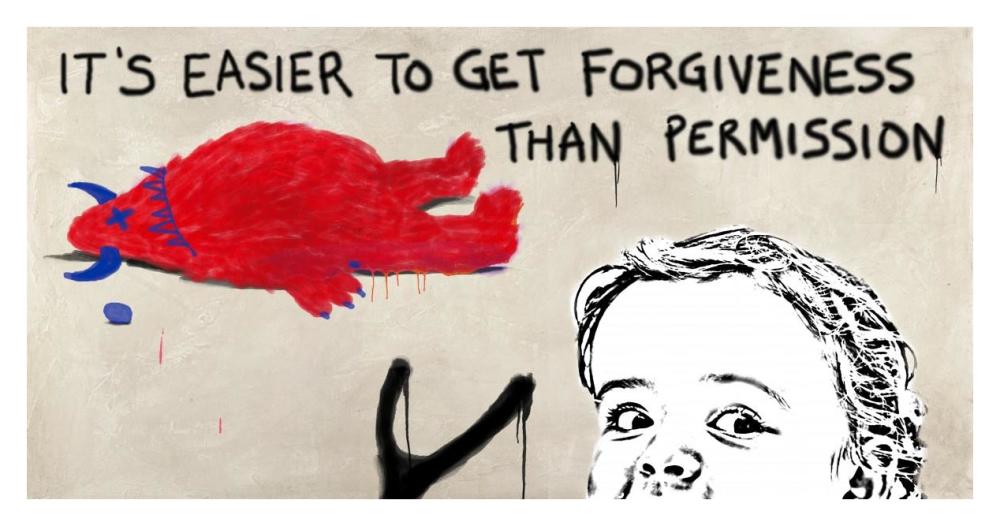 Forgiveness-Paper Art-38"x20"