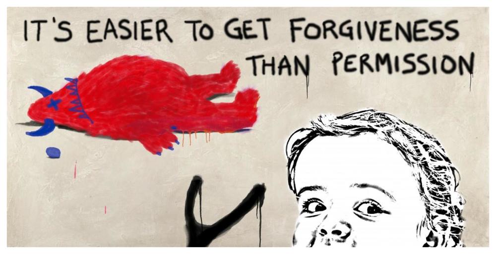 Forgiveness-Paper Art-74"x38"