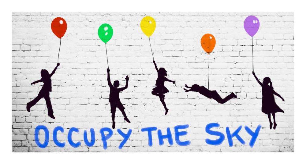 Occupy the Sky-Paper Art-26"x14"