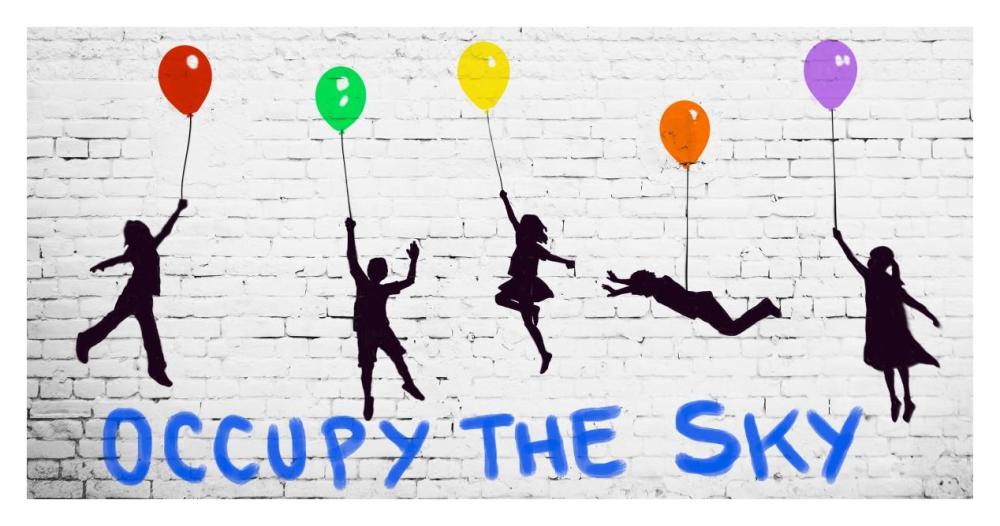 Occupy the Sky-Paper Art-38"x20"