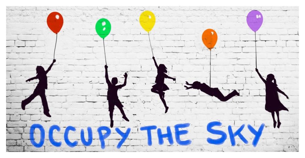 Occupy the Sky-Paper Art-50"x26"