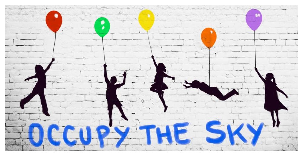 Occupy the Sky-Paper Art-62"x32"