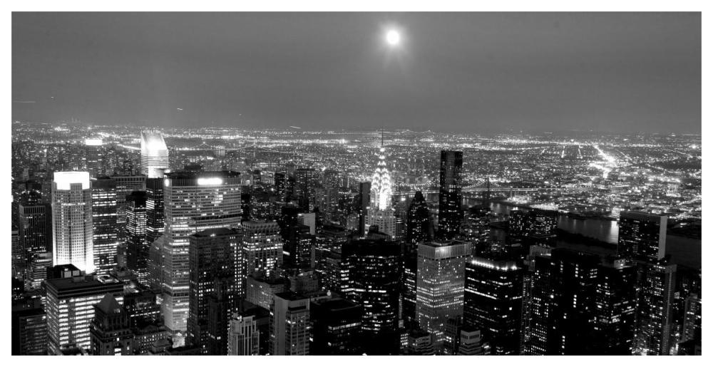 Aerial view of Manhattan, NYC-Paper Art-62"x32"