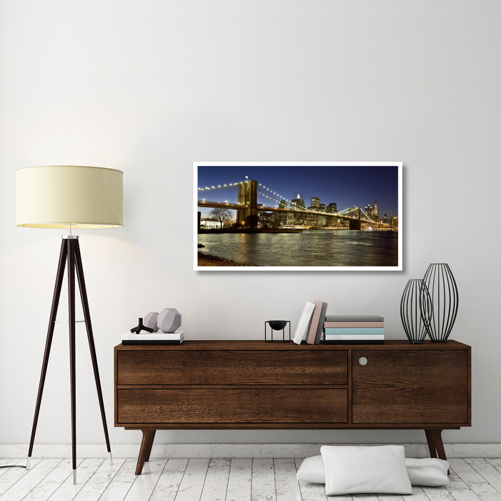 Panoramic view of Lower Manhattan at dusk, NYC-Paper Art-50&quotx26"
