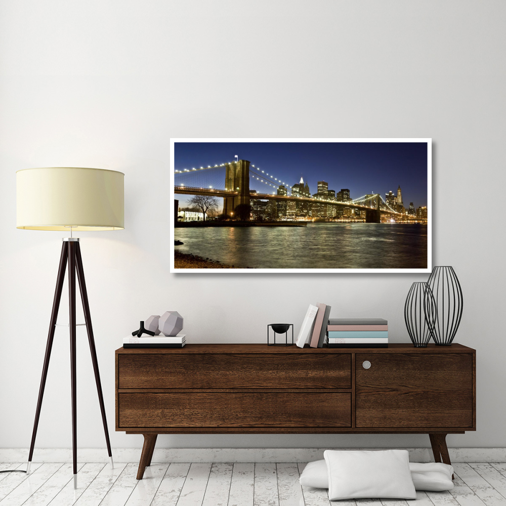 Panoramic view of Lower Manhattan at dusk, NYC-Paper Art-62&quotx32"