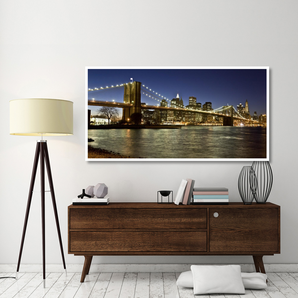Panoramic view of Lower Manhattan at dusk, NYC-Paper Art-74&quotx38"