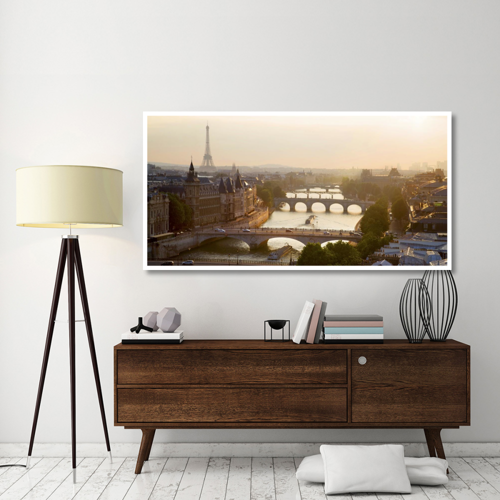 Bridges over the Seine river, Paris-Paper Art-74&quotx38"