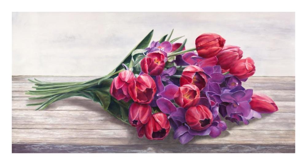 Bouquet-Paper Art-26"x14"