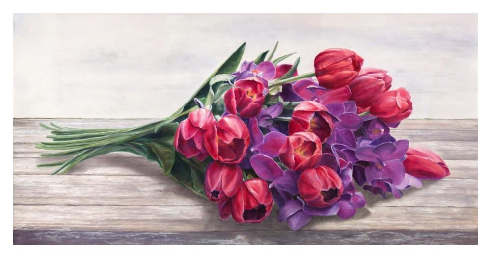 Bouquet-Paper Art-38"x20"