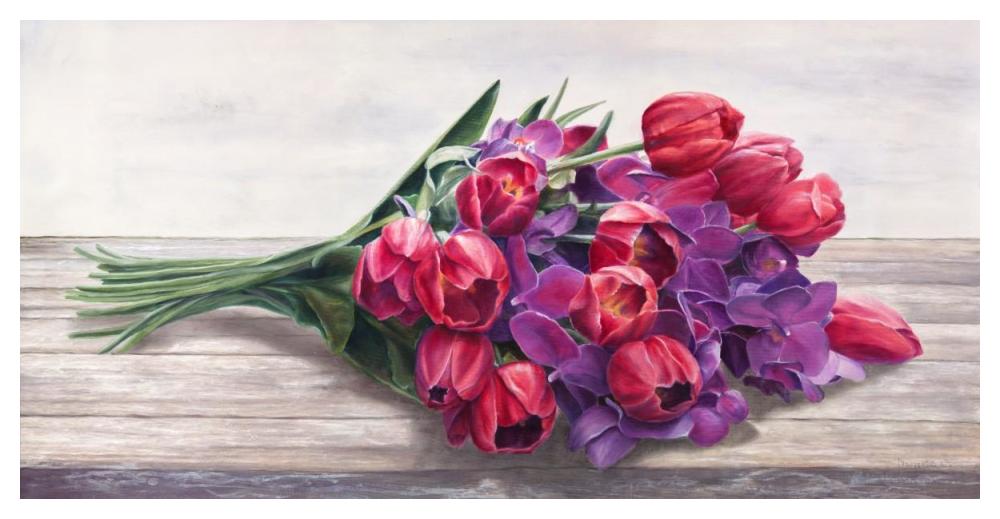 Bouquet-Paper Art-50"x26"