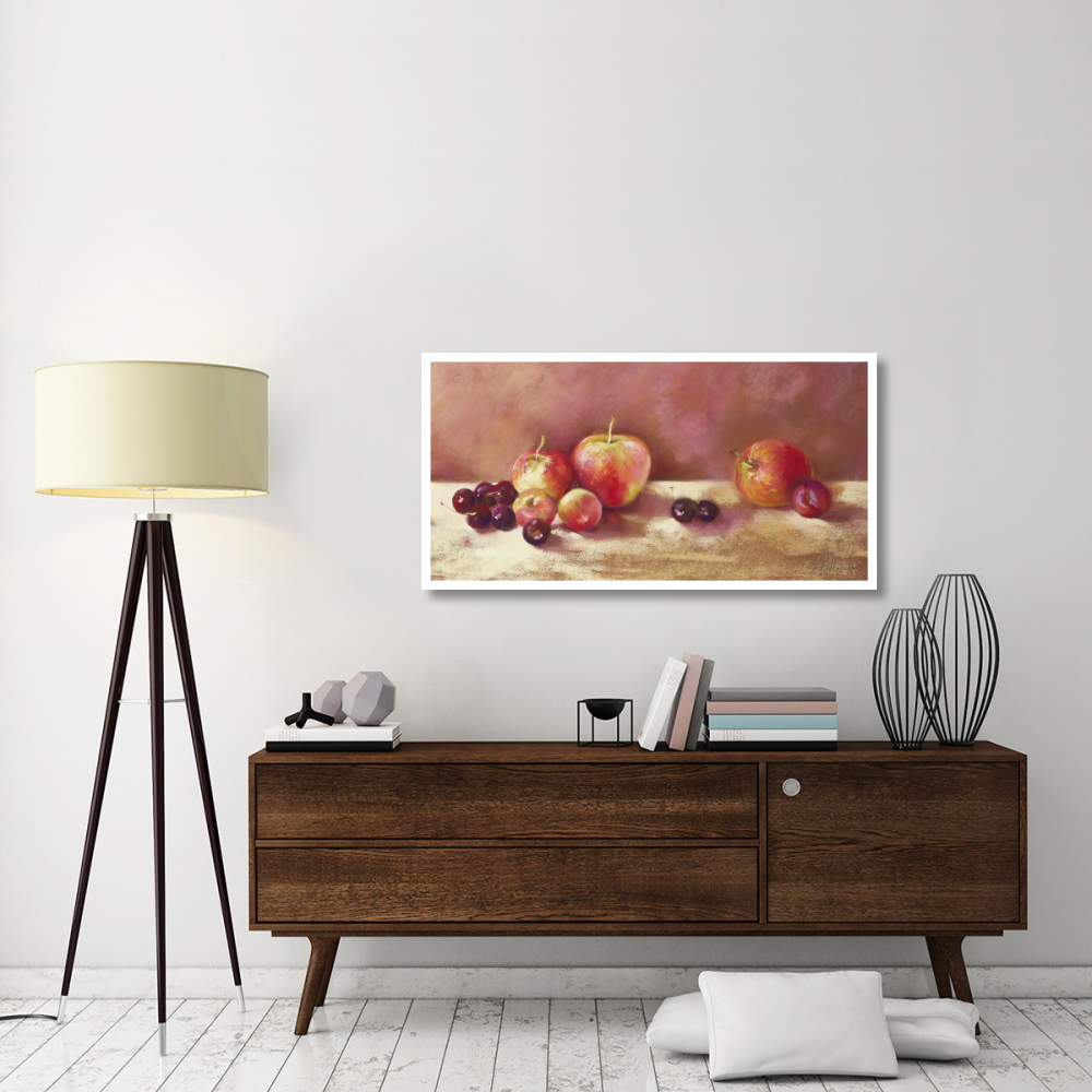 Cherries and Apples (detail)-Paper Art-50&quotx26"