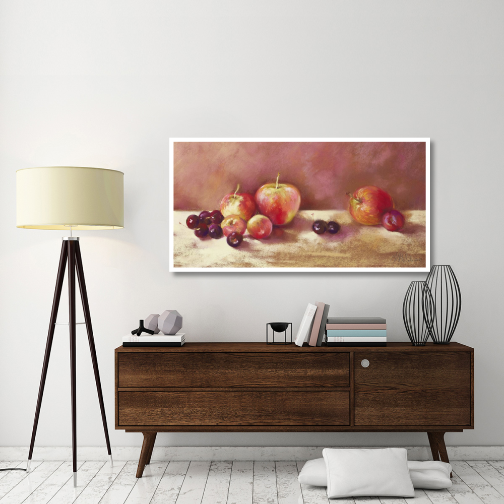 Cherries and Apples (detail)-Paper Art-62&quotx32"