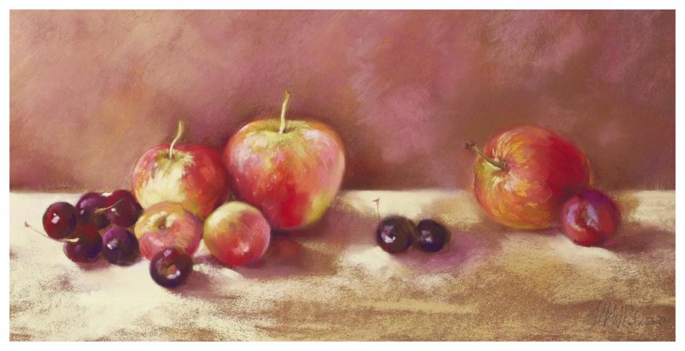 Cherries and Apples (detail)-Paper Art-74"x38"