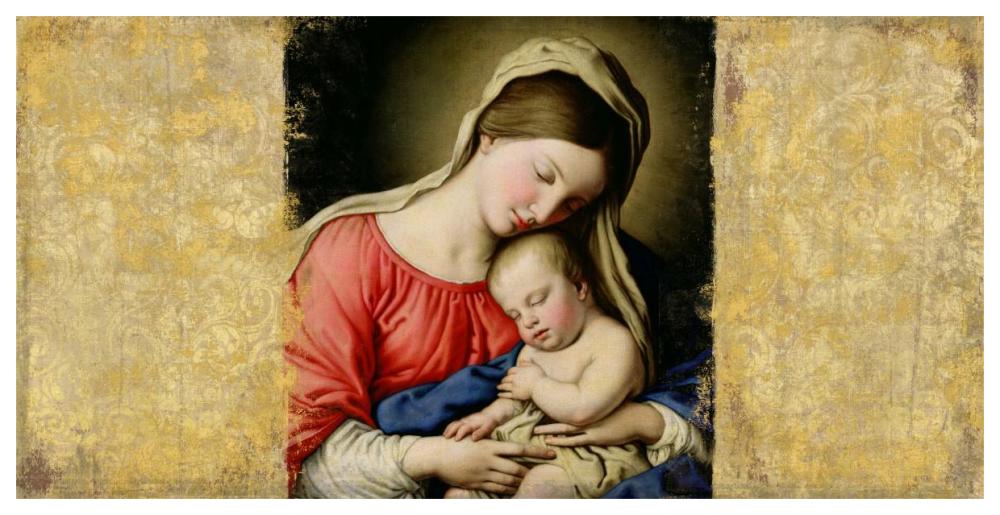 Holy Virgin (After Sassoferrato)-Paper Art-62"x32"
