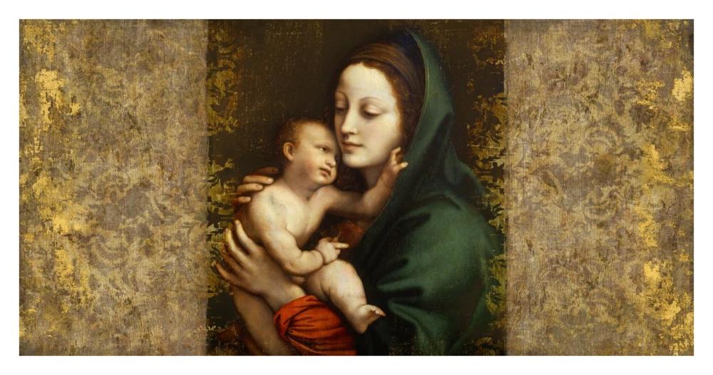 Holy Virgin (Italian school)-Paper Art-38"x20"