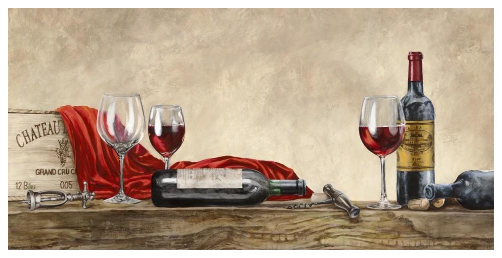 Grand Cru Wines (detail)-Paper Art-62"x32"