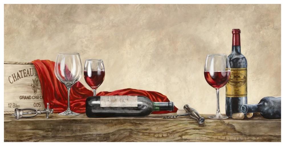 Grand Cru Wines (detail)-Paper Art-74"x38"