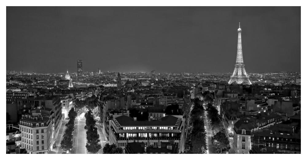 Paris at night-Paper Art-50"x26"