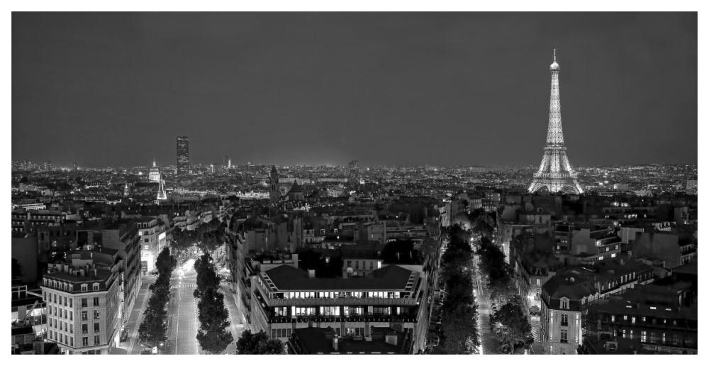 Paris at night-Paper Art-62"x32"
