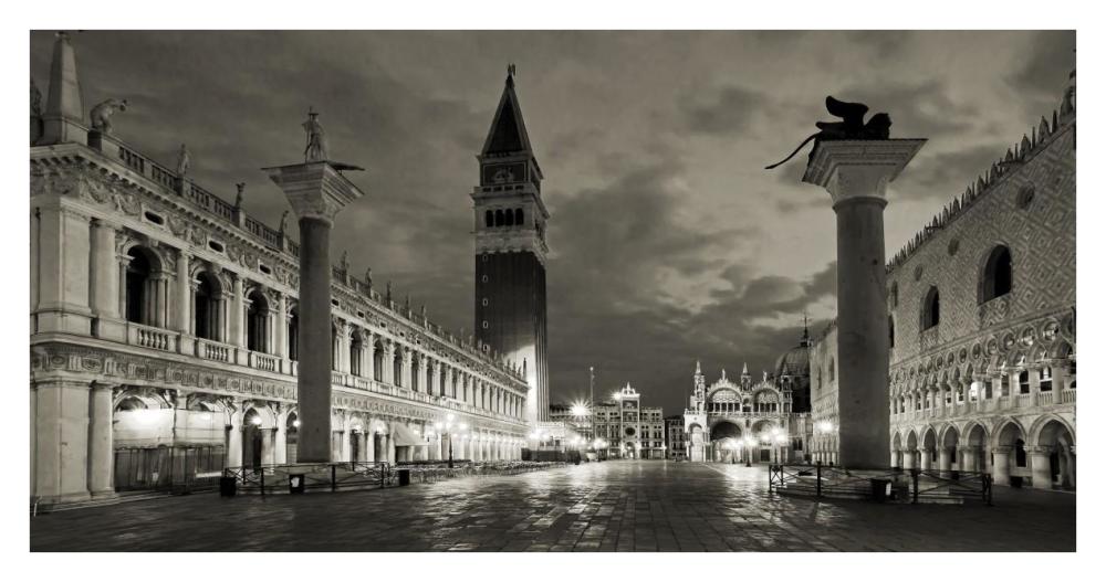 Piazza San Marco, Venice-Paper Art-38"x20"