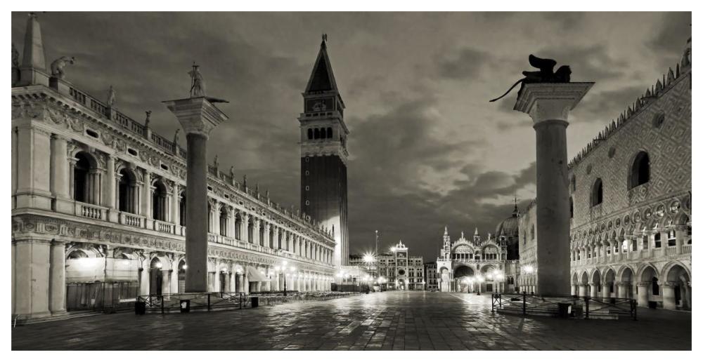 Piazza San Marco, Venice-Paper Art-62"x32"