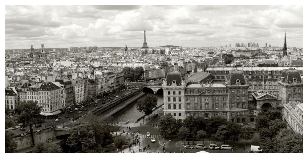 Paris Panorama-Paper Art-62"x32"